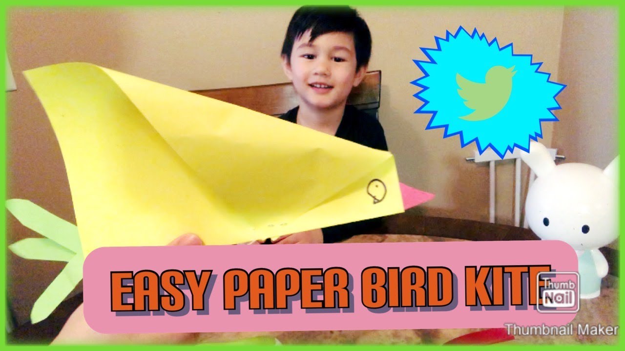 EASY DIY BIRD KITE FOR KIDS HOW TO MAKE EASY PAPER BIRD KITE FIL AM