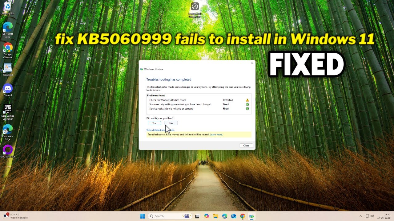 (FIXED) KB5060999 fails to install in Windows 11 - YouTube