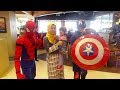 salsa bermain ke kidcity Bertemu Spiderman dan Captain America - Playground indoor for kids