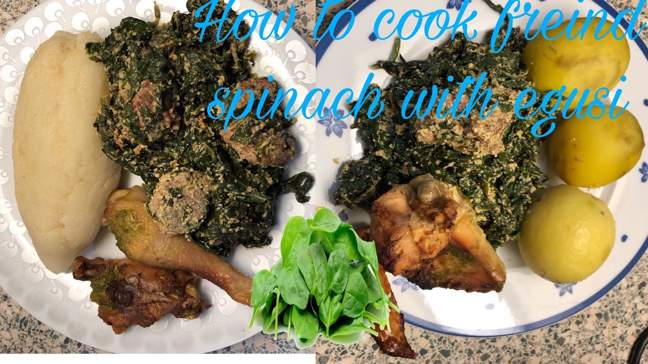 How To Cook Spinach With Egusi spinach vegatablesoup YouTube