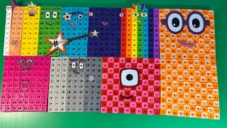 Numberblocks countdown 200-0 learning counting from  Number  color rainbow  blocks MathLink Cubes