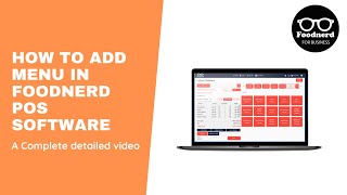 Setting Up Menu and Items in Foodnerd POS