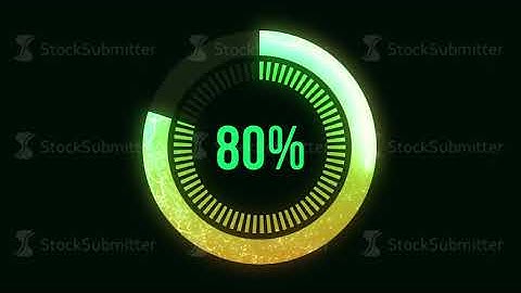 Science Futuristic Loading Circle Ring. Loading Transfer Download Animation 0-100 in blue science