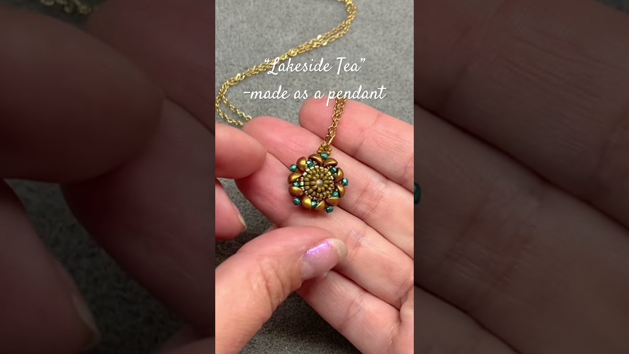 Lakeside Tea, made as a pendant! 💙 Full tutorial available
