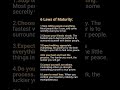 6 Laws of Maturity Everyone Should Learn#amazingfacts #psychology #quotes #english #viral #facts