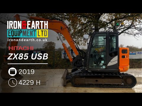2019 Hitachi ZX85 USB 8.5 Tonne Excavator - YouTube
