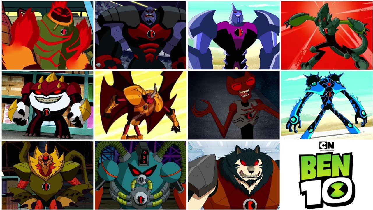 BEN 10 REBOOT KEVİN 11 TÜM UZAYLI DÖNÜŞÜMLERİ - YouTube