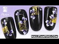 🖤💅Gel painting combined with self-adhesive sticker (nailstamping.com)