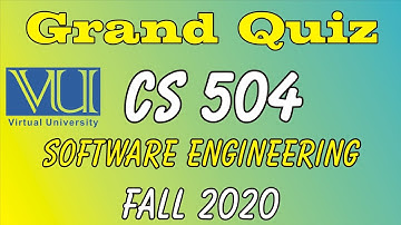CS504 Software Engineering-1 Grand Quiz Fall 2020
