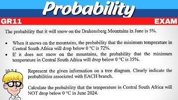 Probability Grade 11 Exam Questions