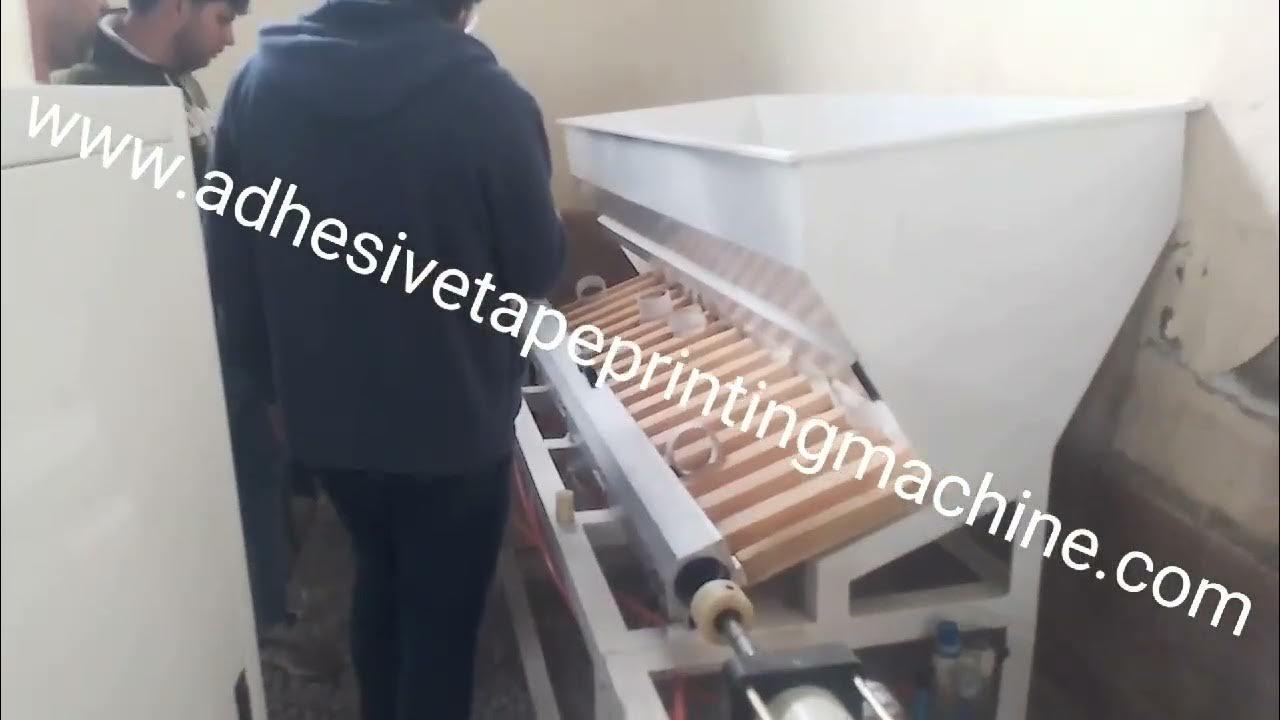 Training bopp super clear tape slitting machine with auto label in Iran