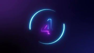 Top ten countdown neon light numbers and happy new year free video