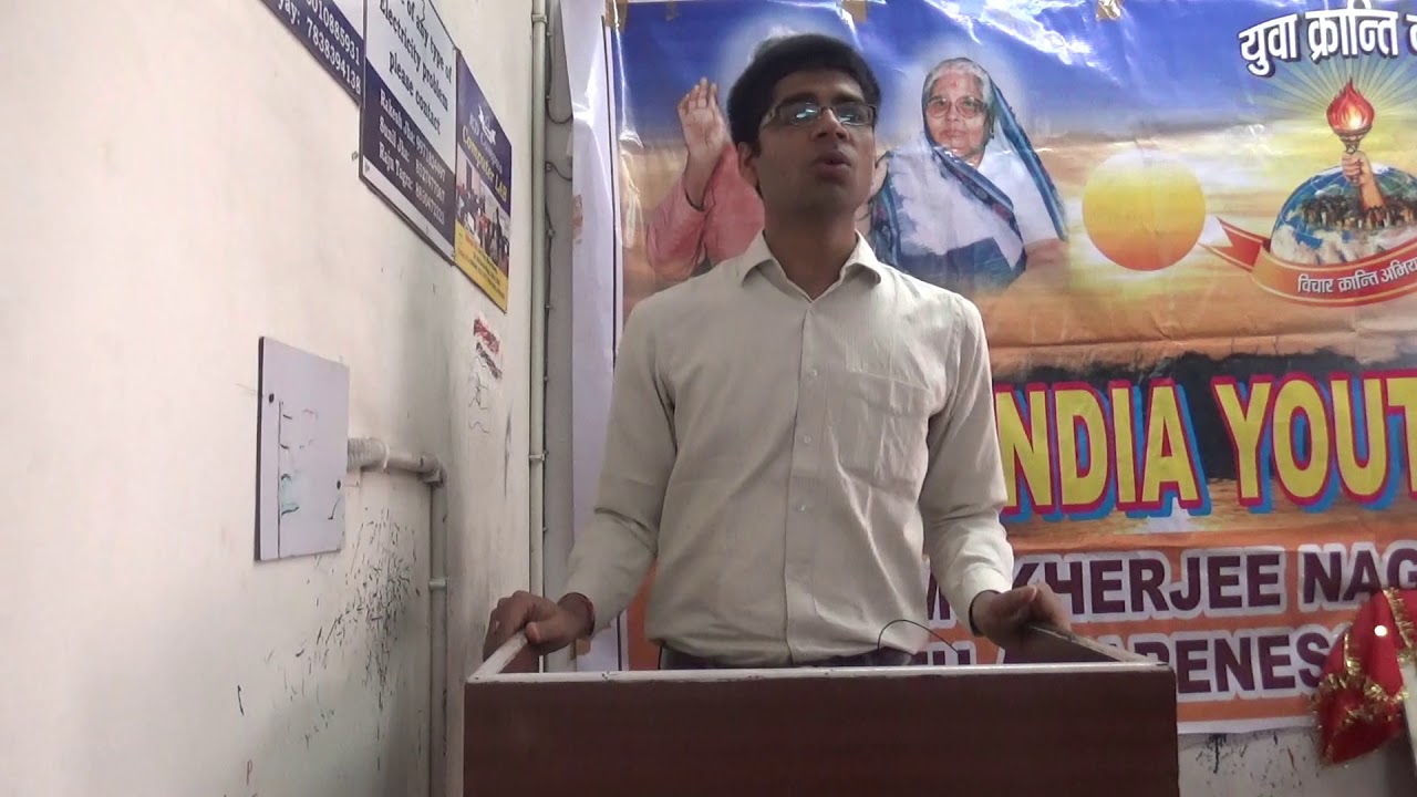 Manish kumar(Youth Motivator) addressing Diya delhi on 25/02/18