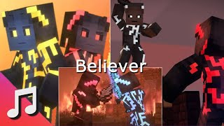Minecraft Parody Believer - Songs of War (Season 1 & 3) [Music Video]