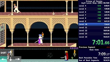 Prince of Persia Any% Level Skip DOS 10:25