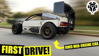 Subaru Swapped RWD CRX: the FIRST DRIVE!