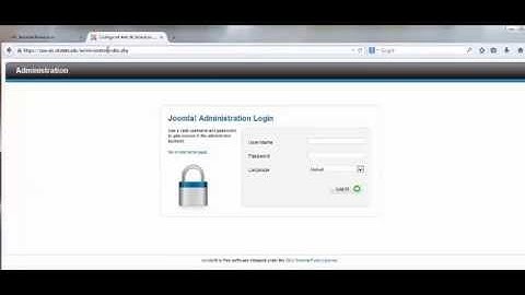 Login to Joomla
