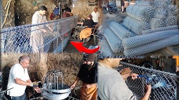 How To Make Chain Link Fence Wire Netting||Chain Link Wire Fencing Manufacturing Machine||Amazing