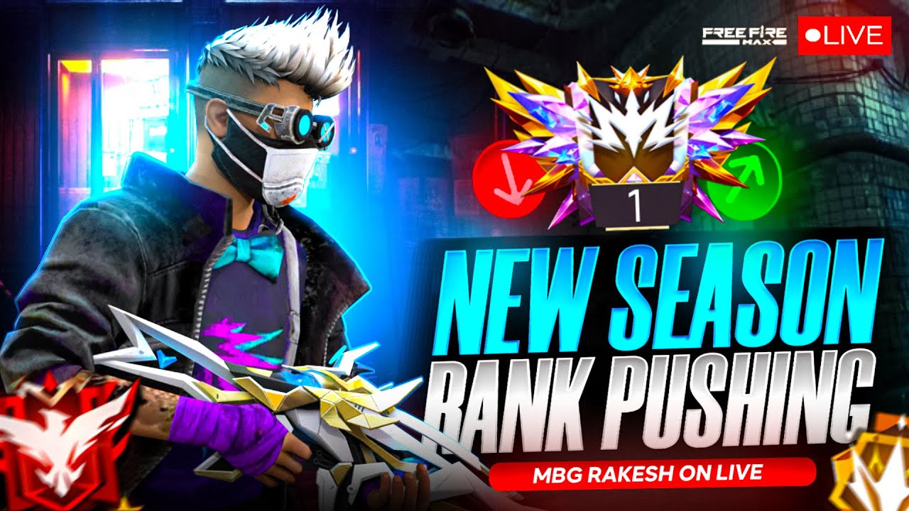 🔴[Live] New Season Grand Master Rank Push - Free Fire Telugu Live - # ...