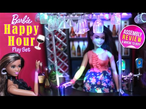 🍸Barbie BAR Happy Hour Set by Gloria REVIEW \u0026 Assembly - YouTube