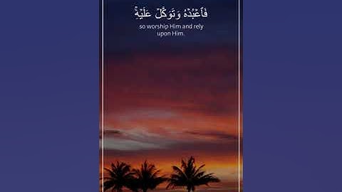 قرآن الكريم بصوت سعد الغامدي 😊💜 حالات واتس اب دينية سورة هود🎧 والله غيب السموٰت والارض..