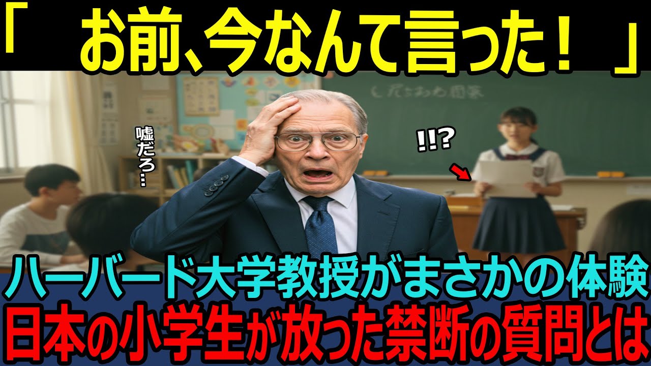 【海外の反応】「ハーバード教授が日本の12歳に唖然！」日本の小学生が放った禁断の質問とは