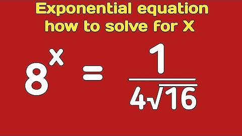 how to solve for x | A nice exponential equation