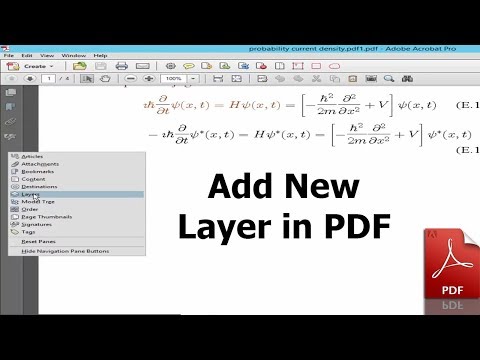 How to Add New Layer in PDF Document by using adobe acrobat pro