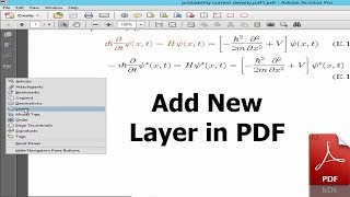 How to Add New Layer in PDF Document by using adobe acrobat pro
