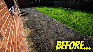 WOAH, you won’t believe the colour! Restoring a Neglected Patio After a Decade of GRIME!