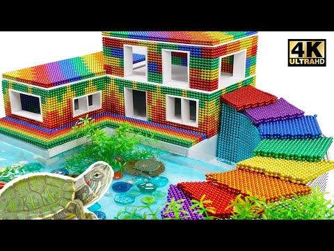 DIY - How To Build Villa Has Aquarium From Magnetic Balls (Satisfying) | Magnet World Series