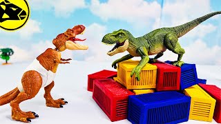 Baby Trex Chases Green Trex