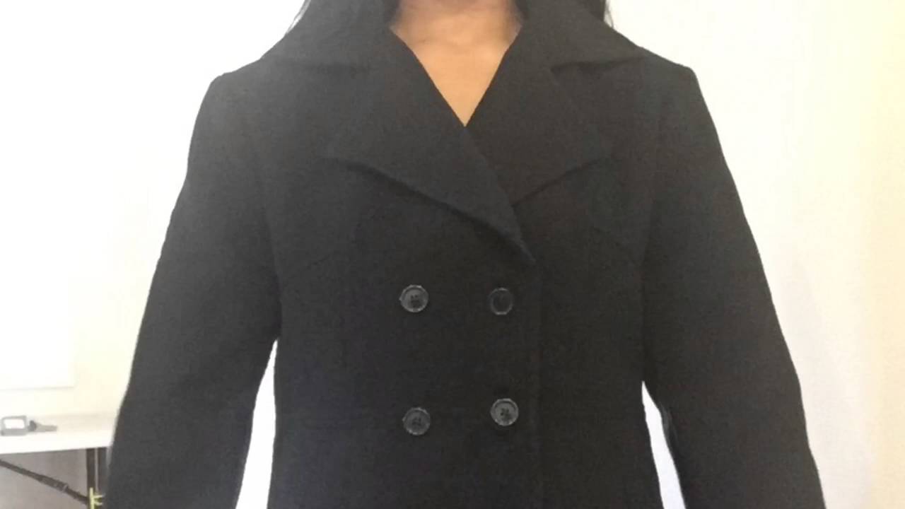 Meaneor Women's Toggle Double Breasted Trench Coat Pea Winter Jacket Blazer