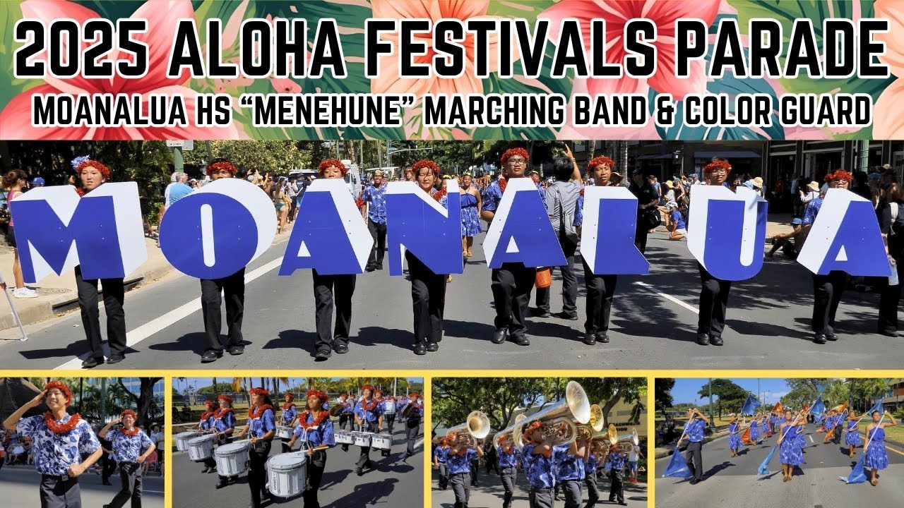 2025 Aloha Festivals Parade | Full Route | 2025 Moanalua HS 