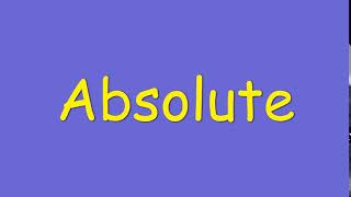 Absolute synonym