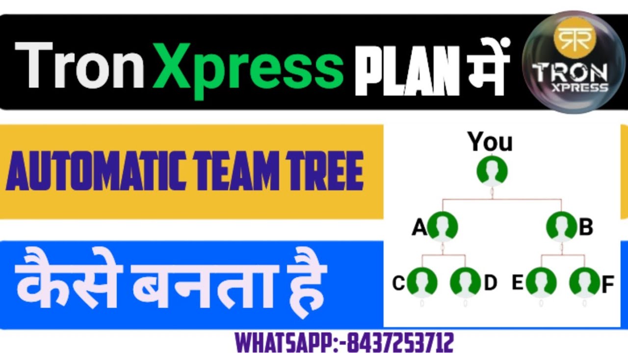 Tron Xpress Business Plan | Tron Xpress Team Tree Kese Banta hai | Tron Xpress Plan |  New MLM Plan 