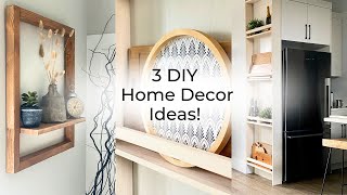 3 Home Decor DIY: Wall Shelf makeover, Floating Picture Frame Wall Shelf and Decorative Tray ideas