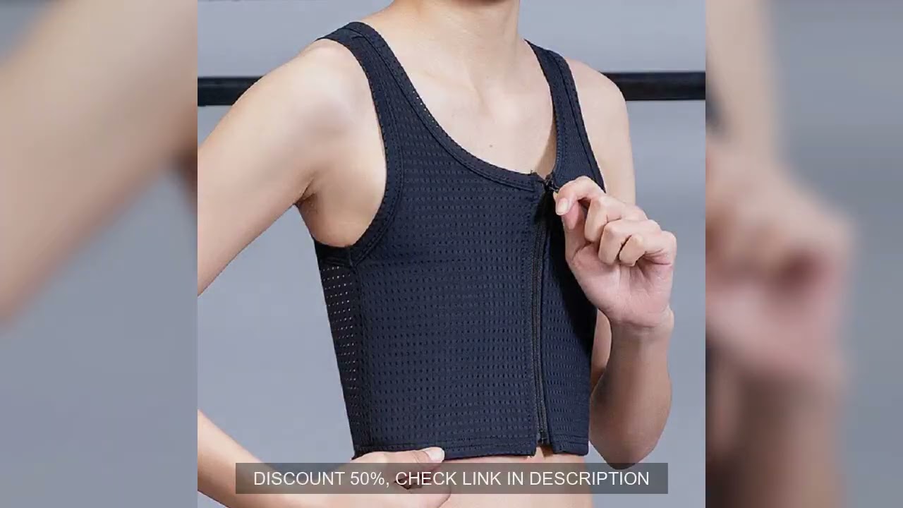 Breast Binder Vest Female Short Bandage Zipper Corset Trans Slim Corset Bra Undershirt Shaper Flatte