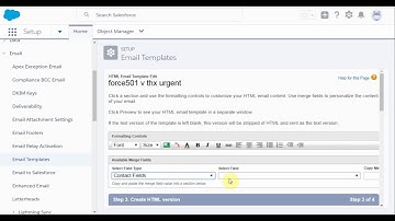 Salesforce: Create Email Template - Classic from Lightning