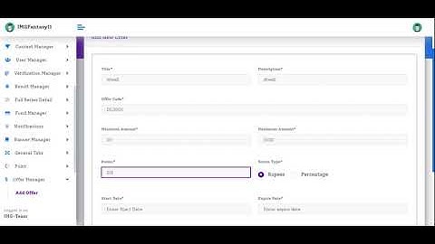 How to add offers in fantasybox admin panel?