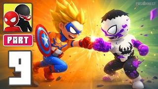 Stick Hero: Comic Superhero - Gameplay Walkthrough Part 9 - Stretch Into Hero Action (iOS, Android) screenshot 5