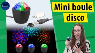 Vidéo Mini boule disco RVB USB / Lightning avec capteur acoustique Lunartec  [PEARLTV.FR]: démo et tuto