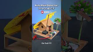 Auto Rain Detector Project ⚙️ #dcmotor  #rain #auto #project #youtubeshort #youtubevideo