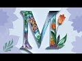 QUILLING:  How to Quill a Letter M