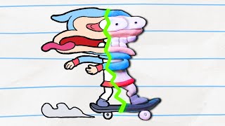 Skater Boy Turns to CLAY! | (NEW) Boy & Dragon | Cartoons For Kids | Wildbrain Fizz