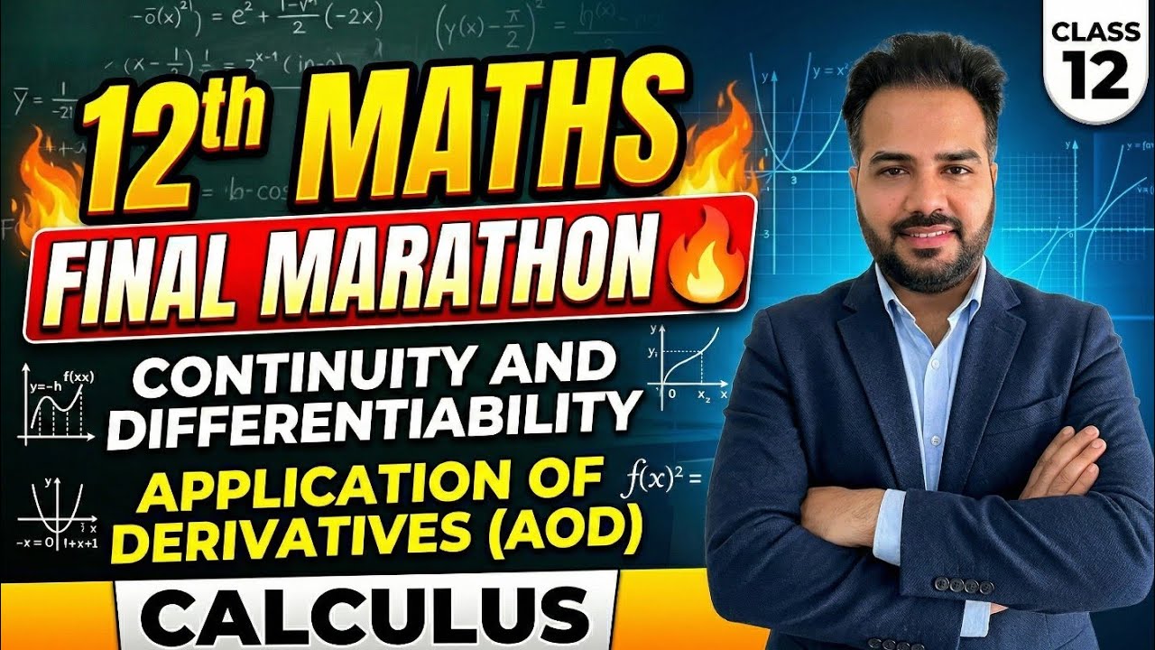 Continuity & Differentiability + Application of Derivatives | CBSE Board Exam 2026 |With RS_Coaching
