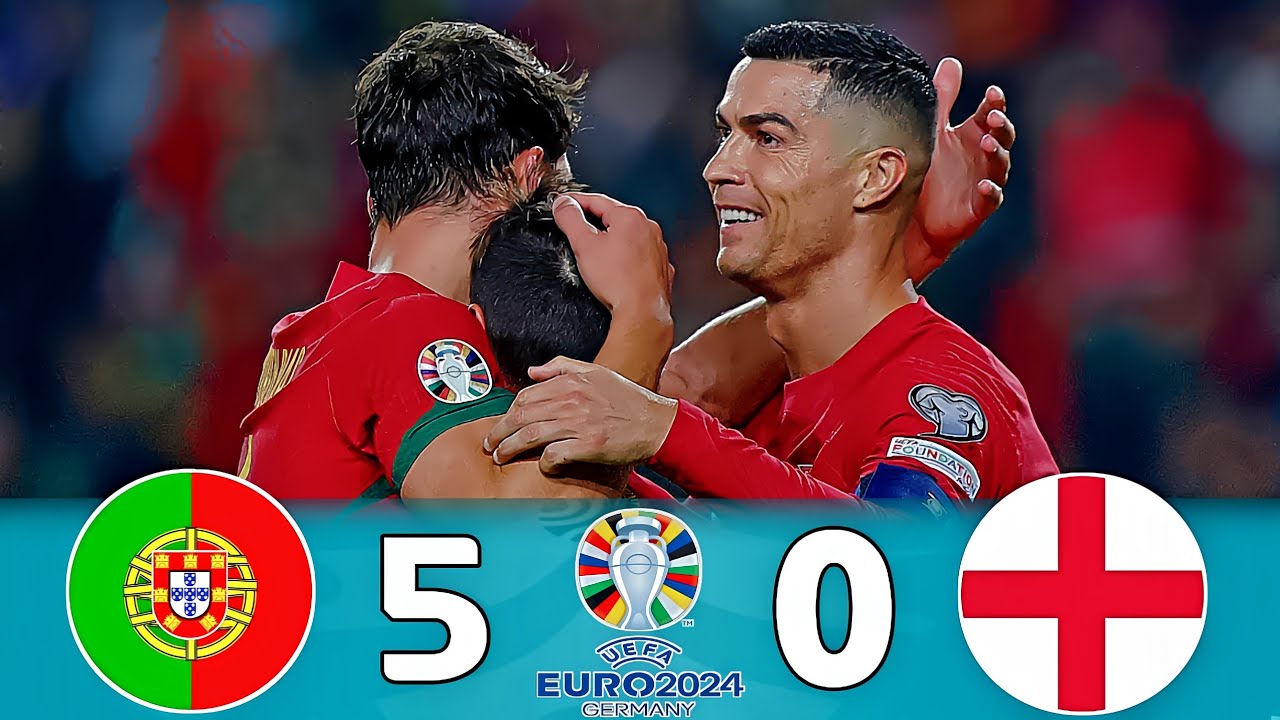 Portugal vs England 50 Ronaldo Hattrick Scores EURO 2024 Qualifiers