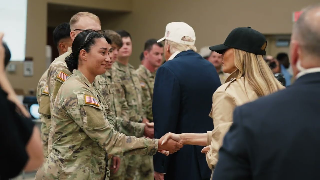 President Donald J. Trump and First Lady Melania Trump Visit Grieving Texas  After Deadly Floods – The White House