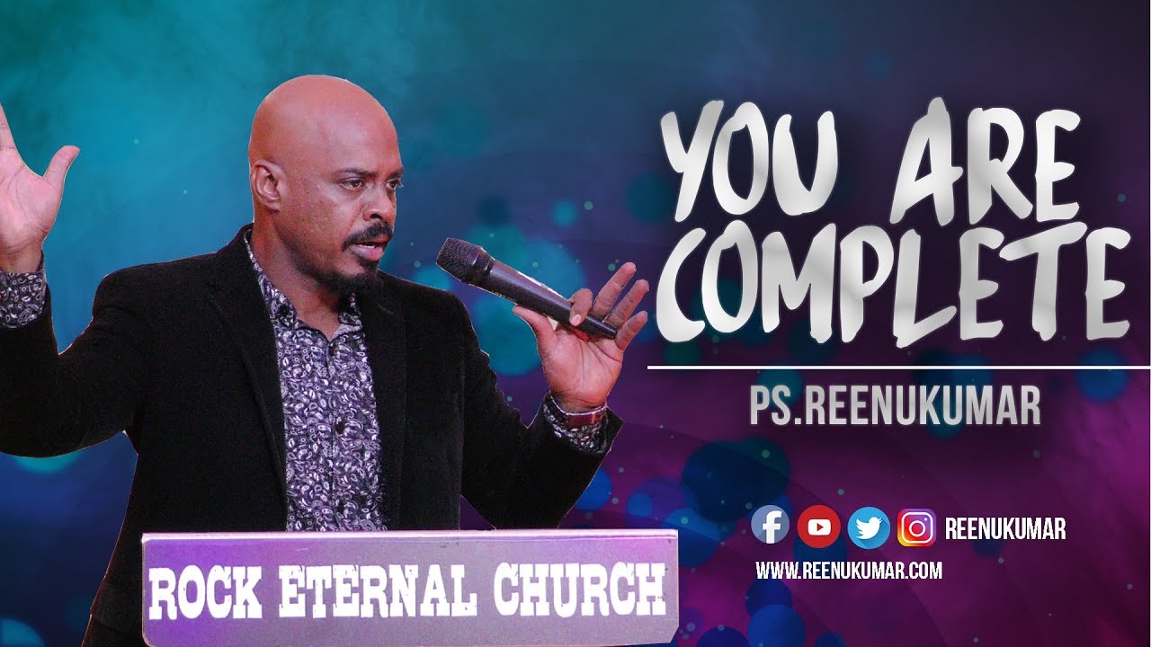 reenukumar new songs YOU ARE COMPLETE | Ps.REENUKUMAR | ENGLISH SERMON | REC