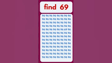 Find the odd number 69 #shorts #youtubeshorts #oddoneout